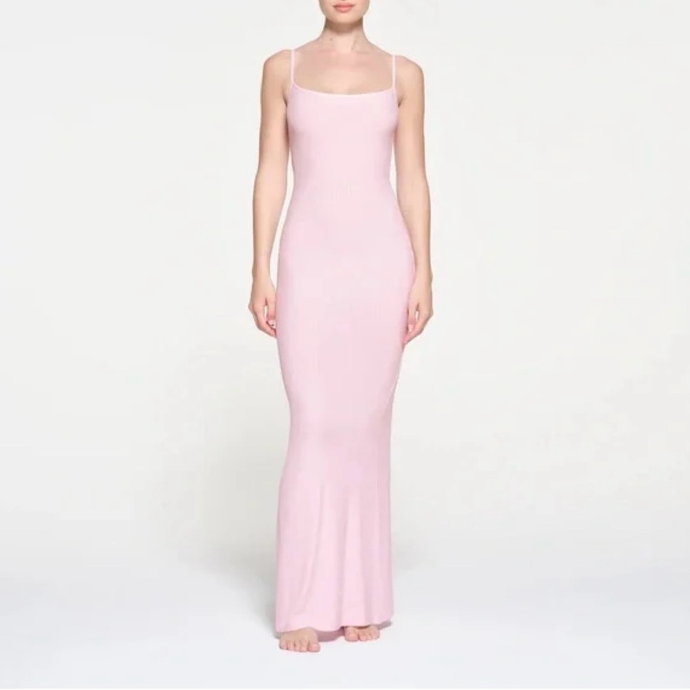 SKIMS soft lounge long slip dress | CHERRY BLOSSOM 🌸